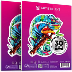 Watercolor Pad 9X12”, 30 Sheets, Glue Bound, Acid-Free Paper, 140Lb (300Gsm), Pe