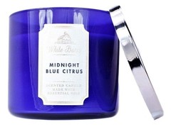 Bath & Body Works White Barn 3-Wick Candle in MIDNIGHT BLUE CITRUS Blue,White