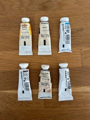 Lot of 6 HARD Winsor & Newton Designer Gouache 14ml Tubes
