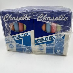 Chaselle Dustless Color Chalk NOS 12 Boxes of 12 Sticks = 144 Chalkboard France