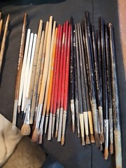 Vintage Hobby Lot of 41 Paint Brushes Gyros Red Sable Floquil Silver Fox Delta’s
