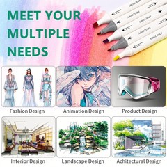 Alcohol Markers 168 Colors with Base Support, Drawing Art Markers Perfect for…