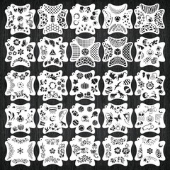 25 Sets Face Paint Stencils, Makeup Body Painting 265 Pcs Flowers…