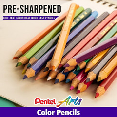Arts Colored Pencils, Assorted Colors, Set of 24