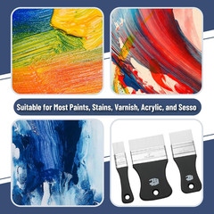 Bates- Flat Paddle Paint Brush Set, 3 Pack, Nylon Bristles Painting Brushes, Erg