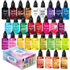 Airbrush Paint, 30 Water-Based, Quick-Drying Colors for Artists & Beginners, Ide