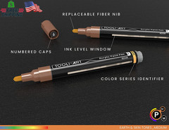 36 Acrylic Paint Pens Skin and Natural Earth Tone Marker Set for Rock Painting,