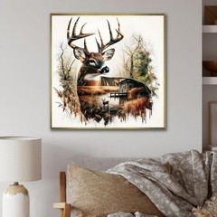 Elk Diamond Art Kits for Adults, 5D Deer Diamond Painting for Beginners, DIY Ffu