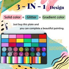Face Painting Kit for Kids, 42 Colors Professional Face Paint Makeup Kit Non-…