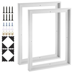 LDHHYH 2 Pack Floater Frame for 12×16 Inch 12 inches x 16 inches, White