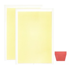 2 Pcs 15 x 11 Inch White Laser Engraving Marking Paper with Scraper