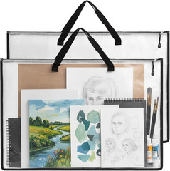 EOOUT 2 Pack 24X36 Inches Art Portfolio Case, Portfolio Folder for Artwork, Post