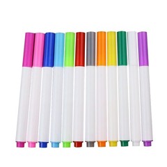 12PCS Liquid Chalk Pens Marker Colored White Board Wipe Clean Multicolor b