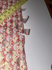 Japanese Art Paper Handmade Chiyogami Vintage Gold Red Pink Floral Fans 21×18