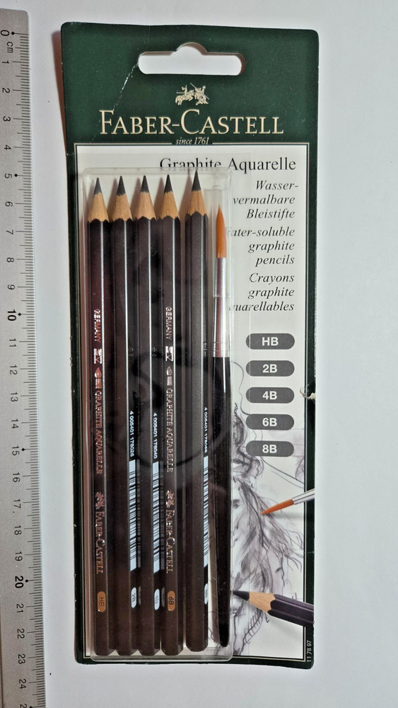 Faber-Castell Graphite Aquarelle Pencil & Brush Set (6pc)