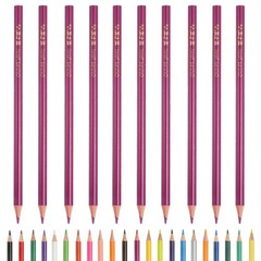 Rose Red Color Drawing Pencils for Adult Coloring Books, 10 Pcs