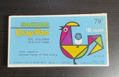 Vintage Unused Sakura Cray-Pas 16 Oil Colors In Box Japan XKP-16