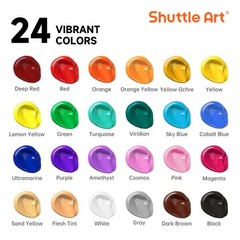 Acrylic Paint, 24 Colors Acrylic Paint Bottle Set, 250ml/8.45oz Each, Rich Pi…
