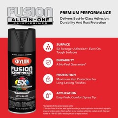 Krylon Fusion All-In-One, Matte, Deep Gray, 12 Ounce (Pack of 1), Gray