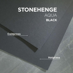 Black Medium Weight Pad, 140Lb, Coldpress, 5 X 7 Inches, 15 Sheets for Wet and D