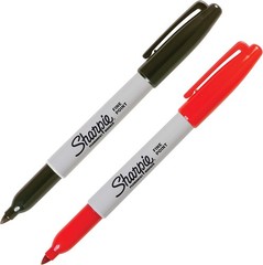 Permanent Markers Fine Tip Black Red 2 Pack Quick Dry Water Fade Proof Versat…