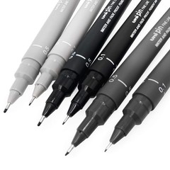 Uni Pin Fineliner Drawing Pen – Sketching Set – Gray Tones – 0.1/0.5Mm