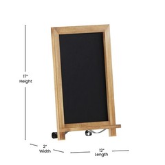 12″ x 17″ Freestanding Tabletop or Wall Mount Magnetic Chalkboard-Torched Wood