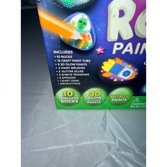 Klever Kits Glow in the Dark Rock Painting Kit 10 Rocks 3D Metallic Paint 60026