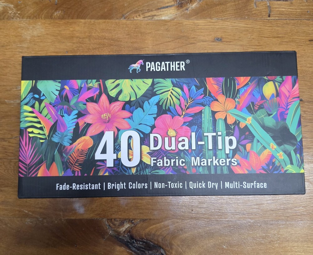 40 Dual Tip Fabric Markers fade resistant non toxic quick dry multi surface