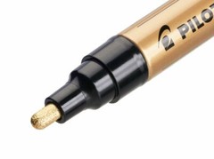 Pilot Super Color Marker Pen Metallic Paint Colour Gold Silver White Ink Pens