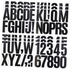 3 Inch Letter Stickers, 138 Pieces Self Adhesive Alphabet Number Sticker Black