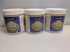 DecoArt Triple Thick Brilliant Brush-On Gloss Glaze-8oz Tub – Lot of 3