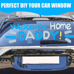 Celepen Window Chalk Markers for Cars Glass Washable, 8 Colors Jumbo Liquid Chal