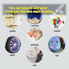16 Pcs/Pack Refillable Paint Pen 0.5Mm-50Mm All Styles Clear Empty Paint Markers