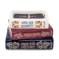 Steel Mill & Co Novelty Shaped Book Theme Scented Candle, 6.5 oz, Jane Austen