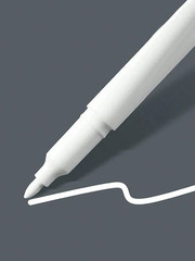 5pcs White Waterproof Permanent Marker Pens – Simple & Easy to Use for Drawing
