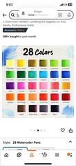 Watercolor Brush Pens Artist Water Coloring Brush Tip Markers Set 28 Paint Pen