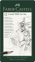 Faber Castell 9000 Pencil Set 12 Count 8 Color Hardness Range 8B to 2H