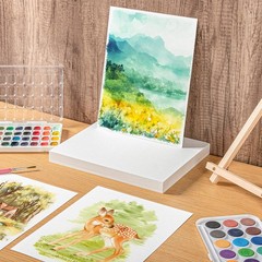 80 Sheets Watercolor Paper Bulk, 110 lb/230 GSM Cold Press Paper White Water Col