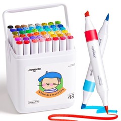 Washable Dual Tip Markers for Kids Ages 8-12, Brush & Chisel Tip, Water-Based…