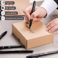 Versatile 12 Pack of Fine Tip Permanent Markers – Perfect for Art and Crafting