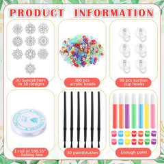 30 Sets Summer Mandala Suncatchers Craft Kits Easter Holi DIY Glow in the Dark S