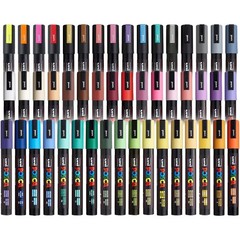 12 x POSCA Marker Pens PC-5M – Box of 12 pens by Colour – BUY 3 SETS GET 1 FREE