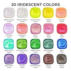 Iridescent Acrylic Paint Set 20 Chameleon Colors in 2 oz/60ml Bottles Color-s…