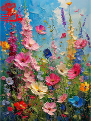 Wildflowers Paint by Numbers Kit for Adults – DIY Canvas Art 16x20in SHIPS FREE
