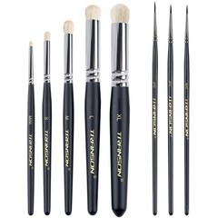 8pcs Miniature Painting Dry Brush Set with 5 Drybrushes and 3 Small Detail Br…