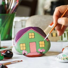 River Rocks for Painting 6 Pcs Extra Large 4.7-6.3 Inch Flat Smooth Painting