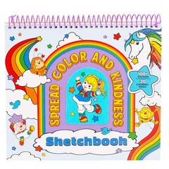 Rainbow Brite Set set Sketchbook with 100 Stickers kids nursery