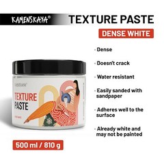 Texture Paste – Modeling Paste Acrylic Medium – Dense White 16.9 fl oz 500 ml
