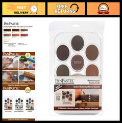Professional Artist Pastels Set – 7 Rust & Earth Colors, Unique Cake Format